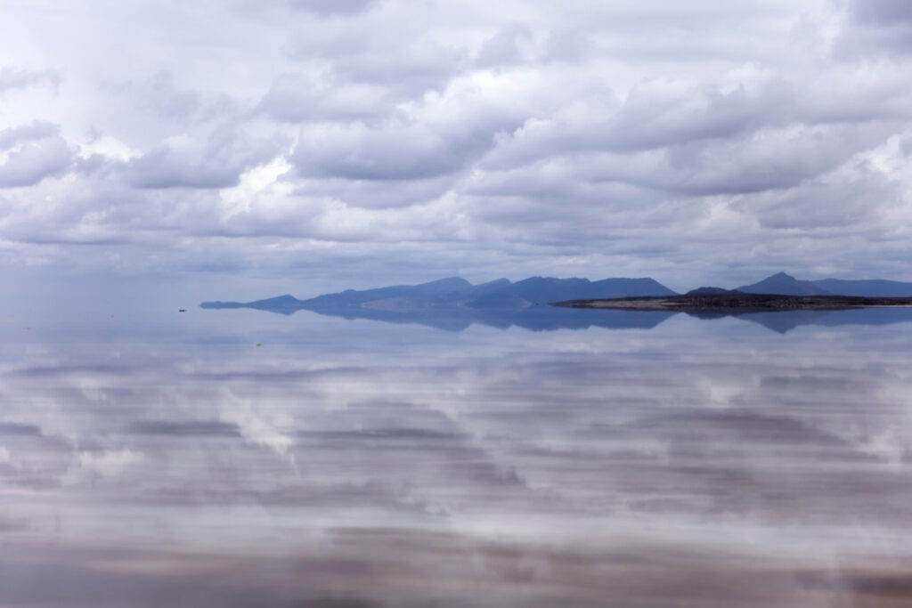 View at Salar de uyuni salt flat in Bolivia